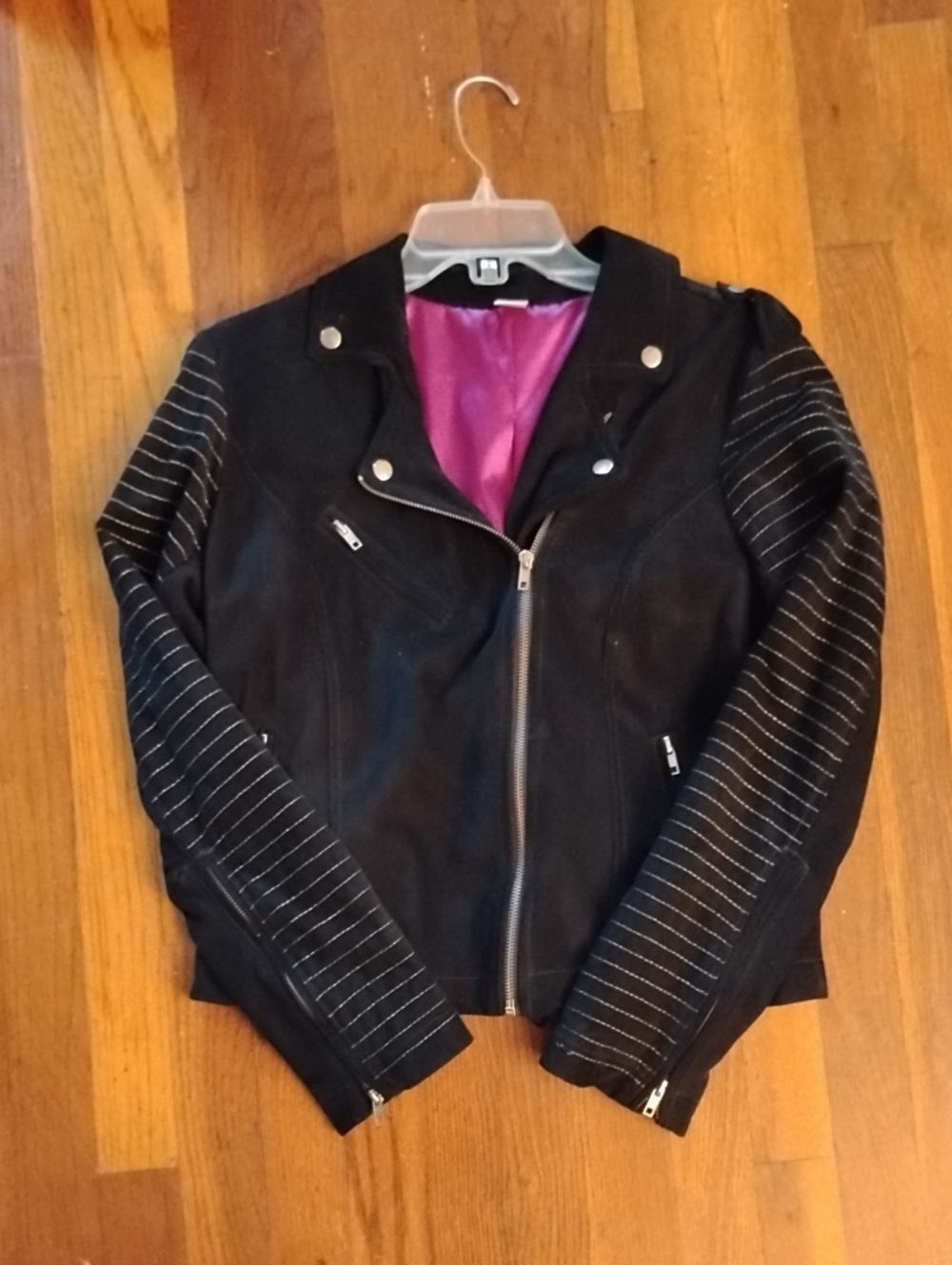 Motorcycle Style Suede Jacket